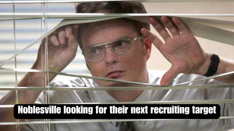 A meme of noblesville recruiting Caitlin Clark