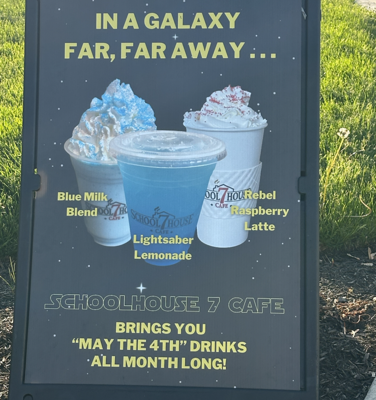 May 4th drinks from School House 7 Cafe